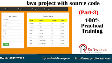 Jsp java project with source code  part-2 | Prsoftwares training institute