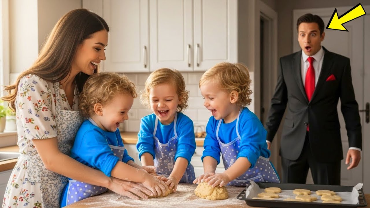 EMPRESÁRIO CHEGOU CEDO… E QUASE DESMAIOU AO VER O QUE SUA NOIVA FAZIA COM OS TRIGÊMEOS!