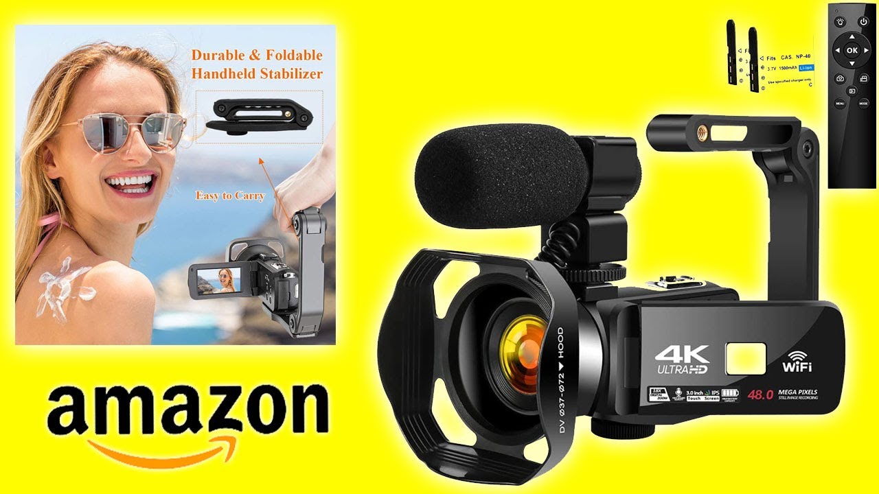 Camcorder 4K HD 48MP Video Camera YouTube Camcorder 18X Digital Zoom IR Night Vision YouTube