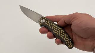 Shirogorov Knives Stellar Bear Pattern – Bronze Titanium Handle – M390 – MRBS Knife From Recon 1