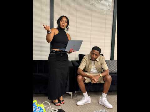When Candace presents the look for the podcast to Wayne!
