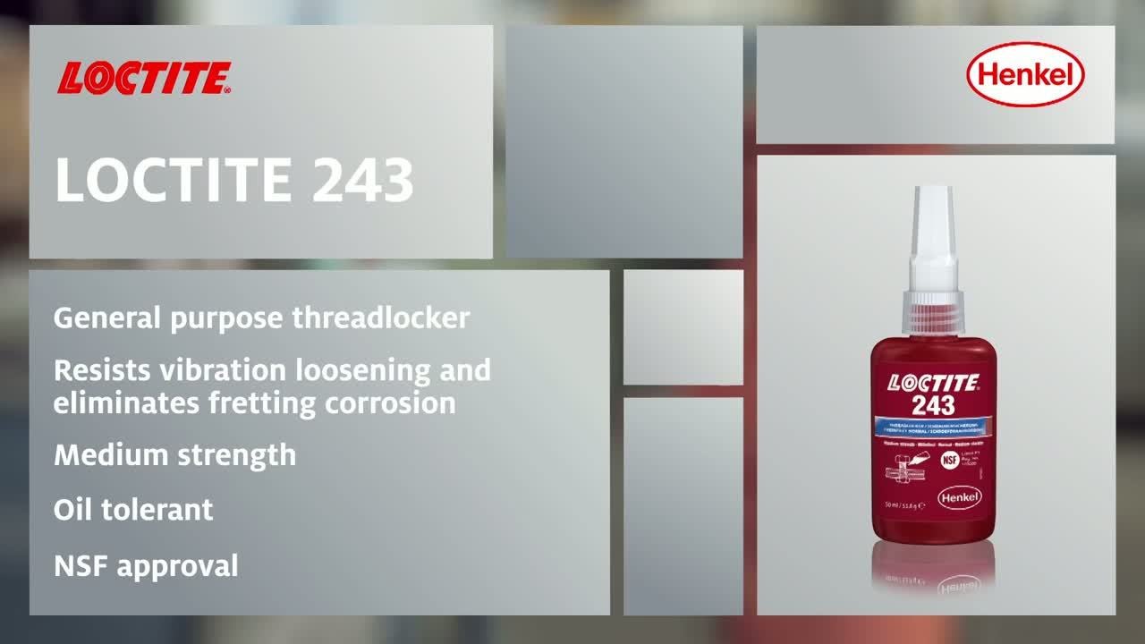 How to use LOCTITE 243 - Threadlocker medium strength 