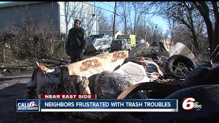 Neighbors frustrated that Indy alley is covered in trash
