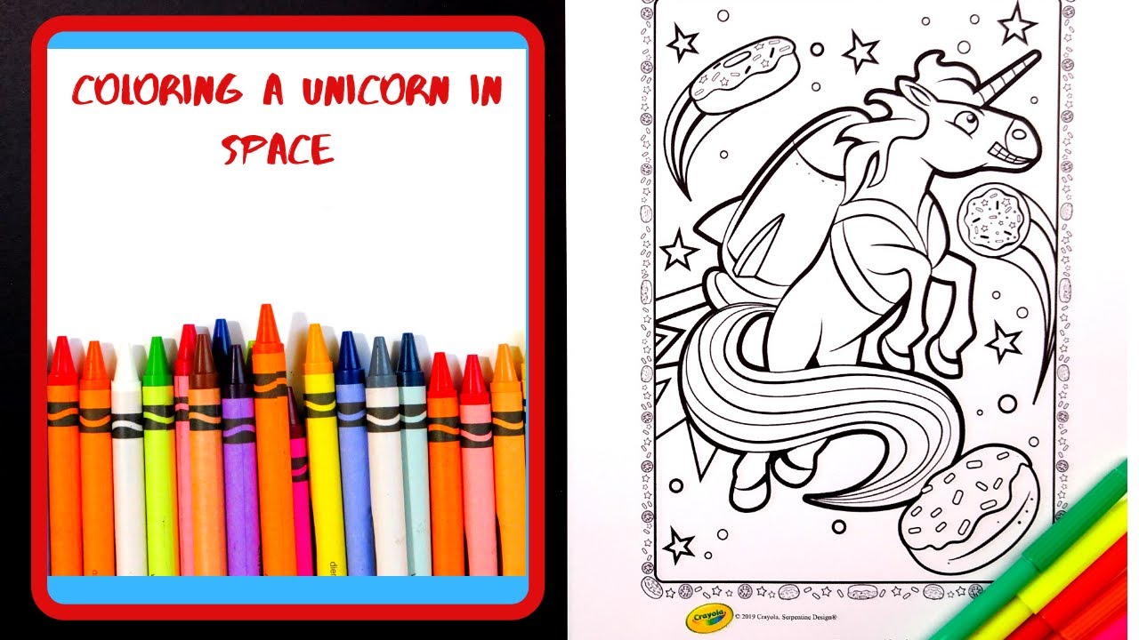 Coloring A Unicorn In Space !! - YouTube