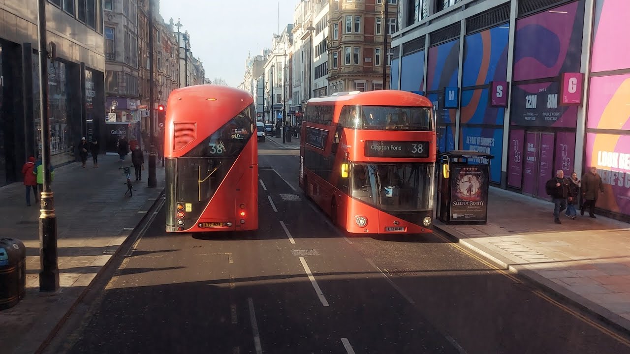 London, England Double Bus Ride City Bus Route 28 Bus Route 