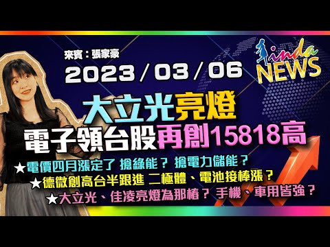 【LINDA NEWS 最錢線】2023/03/06 大立光亮燈 電子領台股再創15818高｜GMoney