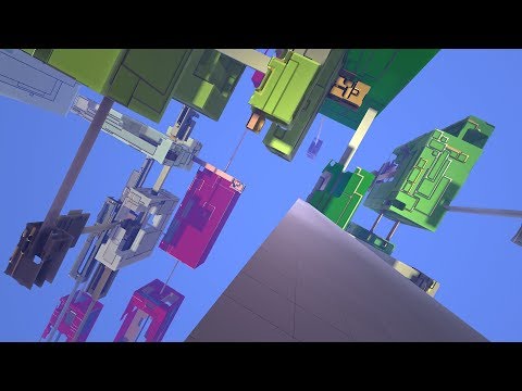 Avoyd 6DOF FPS Voxel Game - Traversing a procgen world