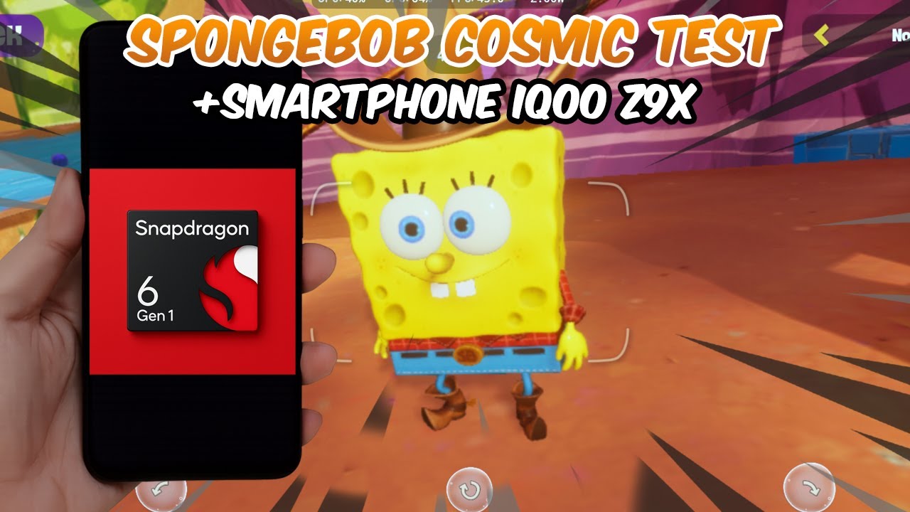 Spongebob Cosmic Shake Gaming Test on Snapdragon 6 Gen 1! IQOO Z9X