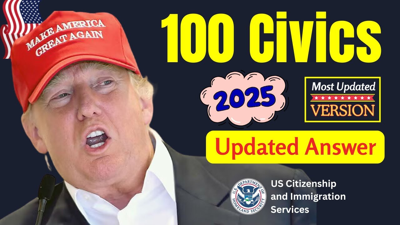 2025 - New USCIS Official 100 Civics Questions and Answers for US ...