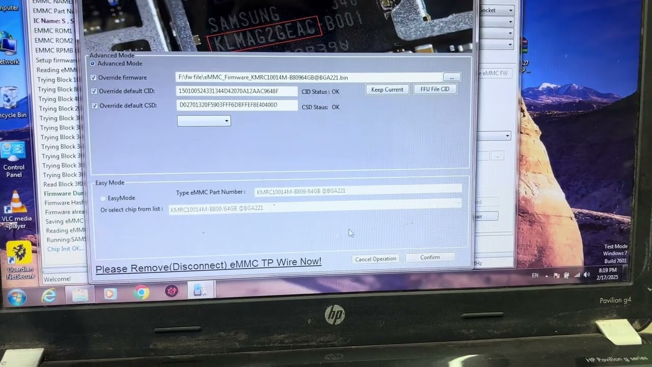 Samsung emmc bad health repair by easy jtag box 100% solution
