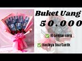 cara bikin buket uang 10 lembar pecahan 50.000 / DIY money bouquet