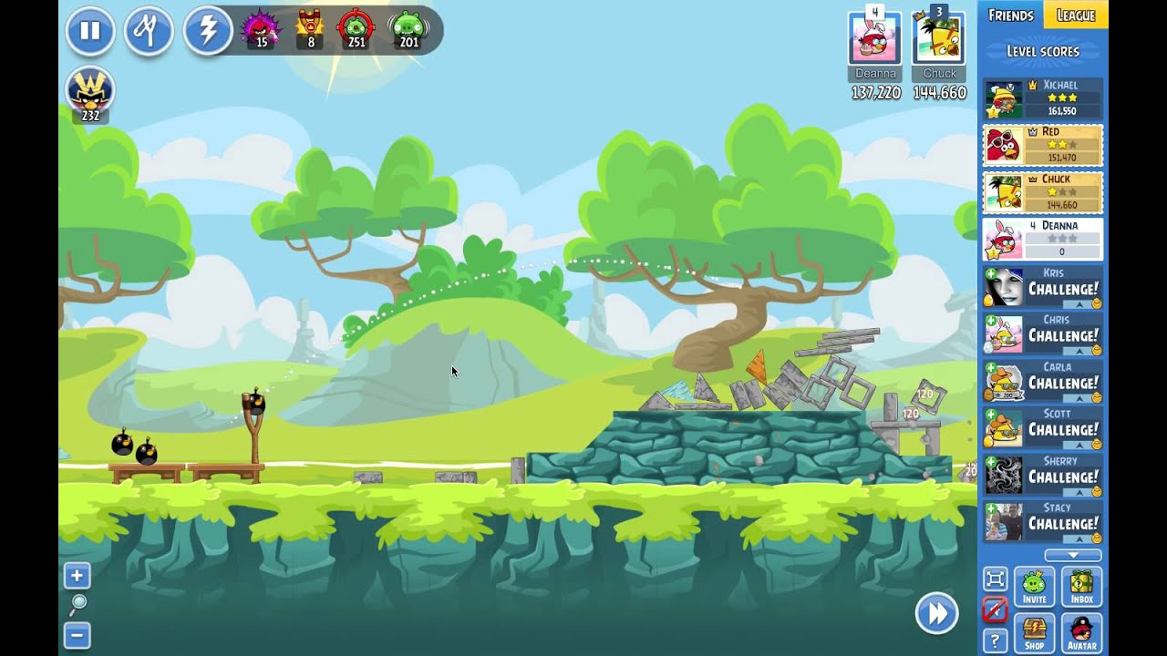 Angry Birds Friends week 192 tournament 1 level 6 no power 169k