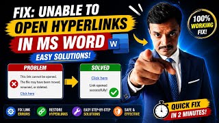 Fix Unable to Open Hyperlinks in MS Word 🔥 Easy Solutions for Word Links