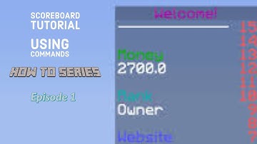 HOW TO SERIES l How to make a scoreboard in Minecraft #1