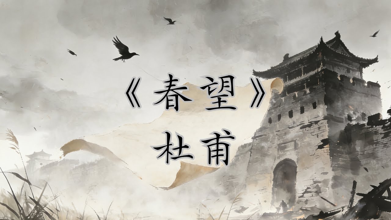 《春望》杜甫｜唐詩｜廣東話｜解說｜國破山河在 城春草木深