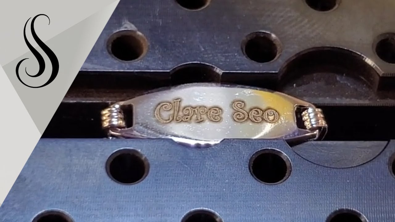 ID Bracelet Engraving with the Best Built Laser Engraving Machine - YouTube