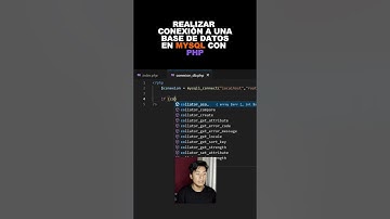 CONEXION A UNA BASE DE DATOS CON PHP Y MYSQL