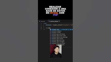 CONEXION A UNA BASE DE DATOS CON PHP Y MYSQL