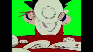 Gokú Comiendo Green Screen