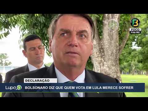 Bolsonaro diz que quem vota no Lula merece sofrer