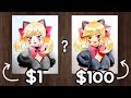 ☆ $1 vs $100 WATERCOLORS!! || Dollar Store vs. Expensive! ☆