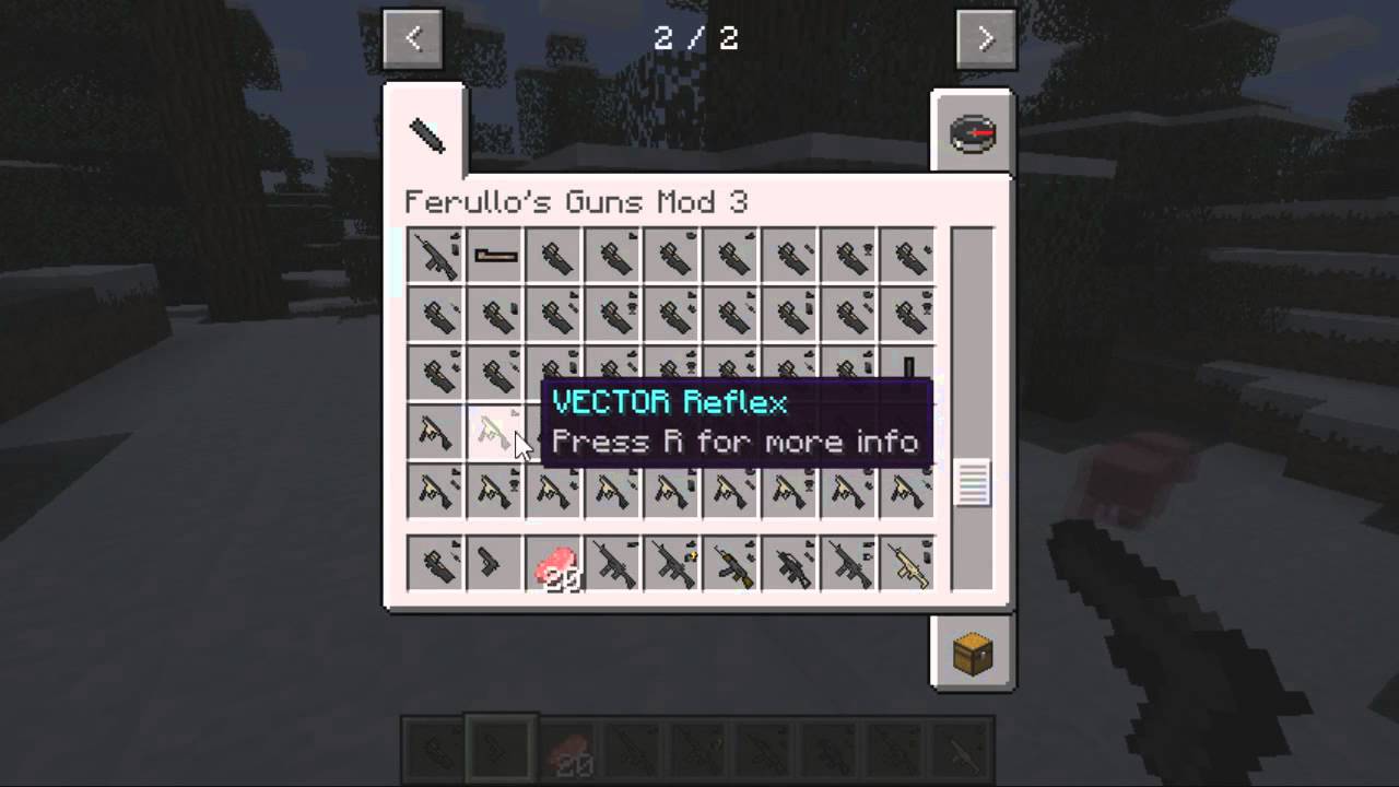Minecraft Mod Review: Ferullo's Gun Mod 3.0.0