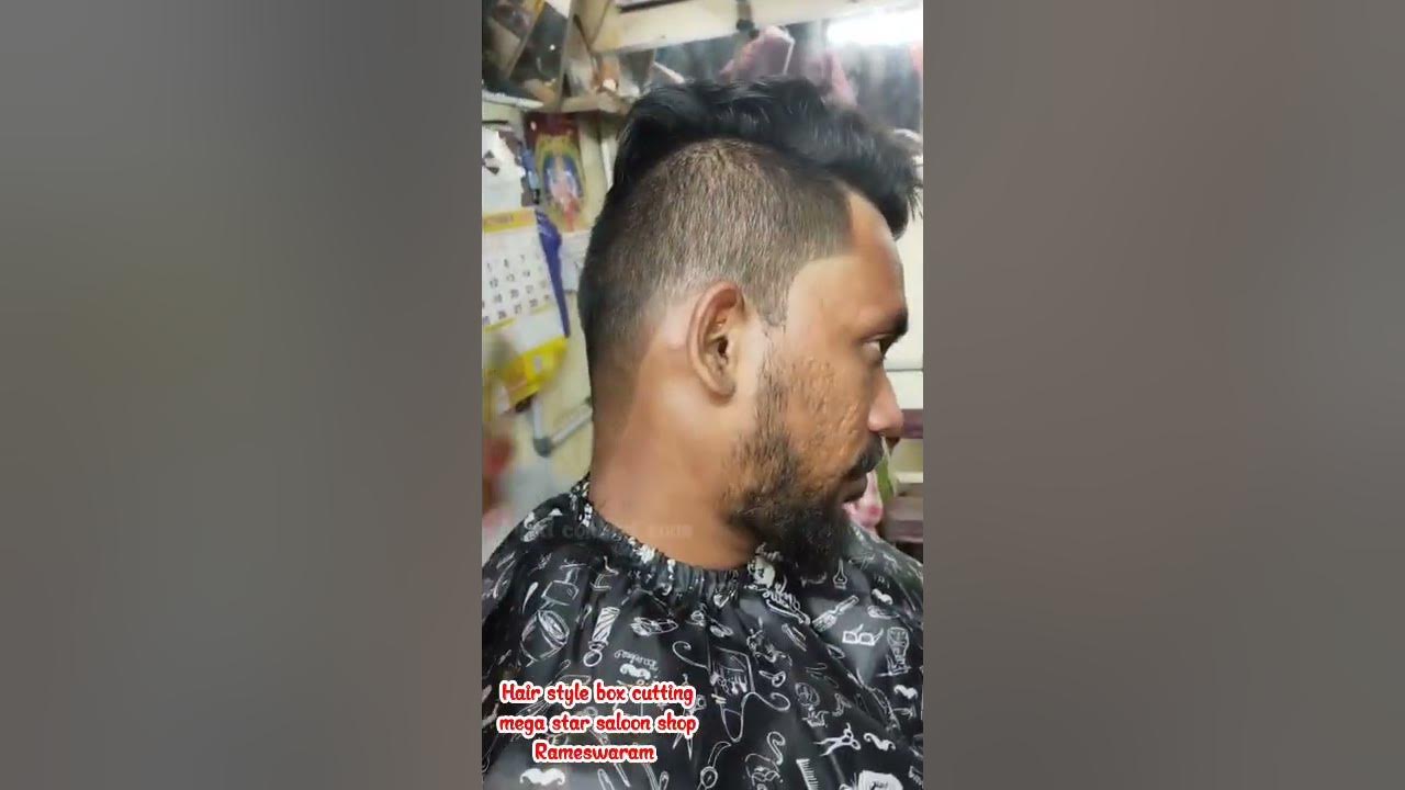 Hair style box cutting mega star saloon shop rameswaram Uma shankar Contact  number 9566957700 - YouTube
