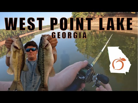 West Point Lake Fall Bass Fishing for GREEN FOOTBALLS