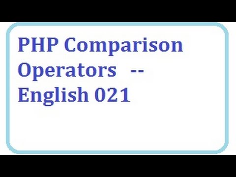 PHP Comparison Operators - english-vlr training