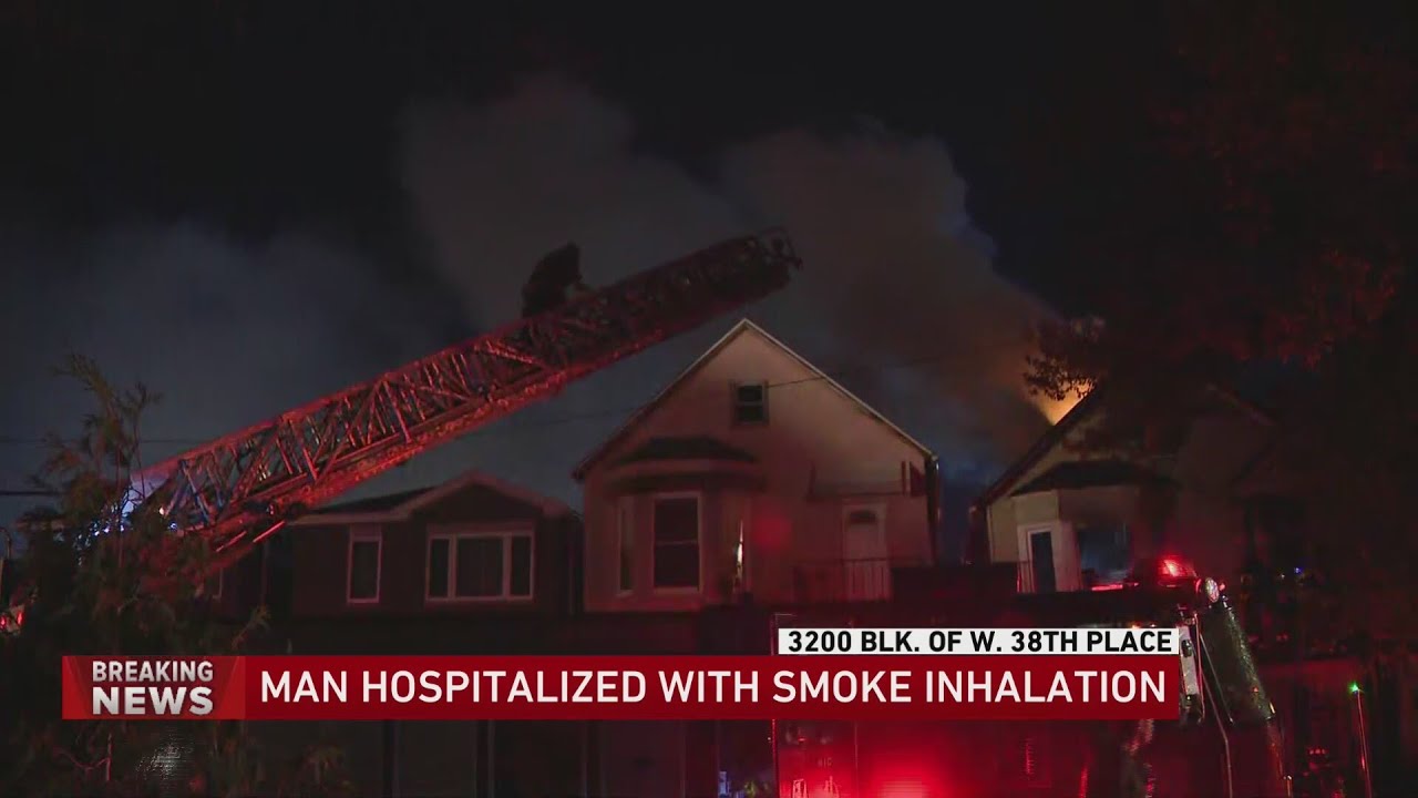 Man hospitalized with smoke inhalation in New City - YouTube