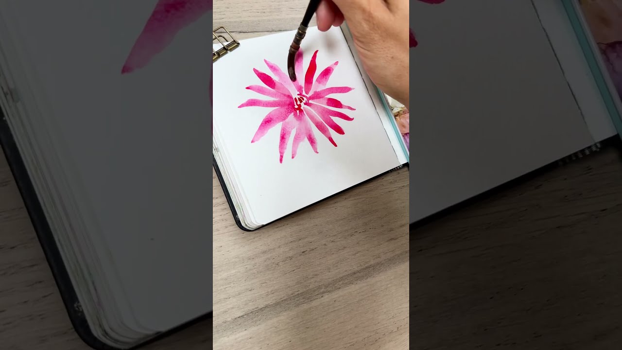 How To Paint An Easy Layered Dahlia Flower For Beginners