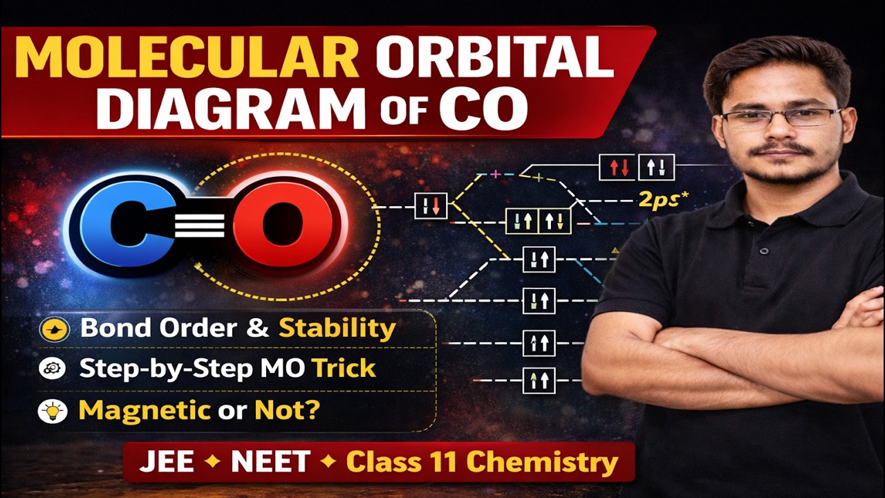Carbon Monoxide MO Diagram Step-by-Step | Bond Order, Paramagnetic or ...