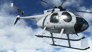 MSFS | MD 500E helicopter LZGM to XX29 | Mont Blanc Test Flight