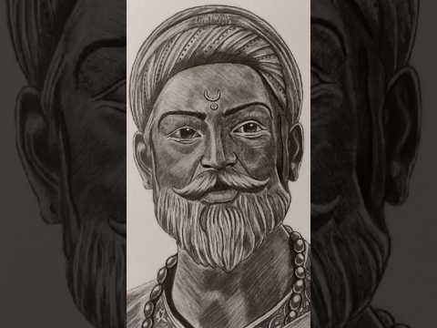 "Chhatrapati Shivaji Maharaj – the pride of Bharat, sketched with honor. #chatrapatishivajimaharaj