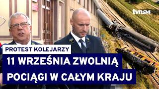 Protest kolejarzy. "Nie chcemy sytuacji, w których jeździmy na pogrzeby naszych kolegów maszynistów"