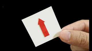 Hello friends this is a crazy arrow up and down flipping magic trick with small square cardboard