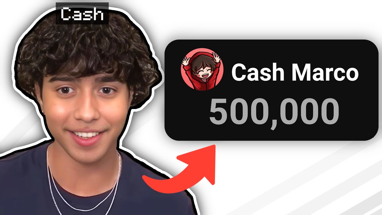 When does Cash Marco have 500,000 subscribers? YouTube