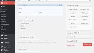 gravity forms example of conditional fields
