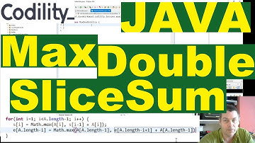 Codility Max double slice sum solution