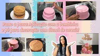 Bolo rosa com pó para decoração ouro rosê screenshot 3