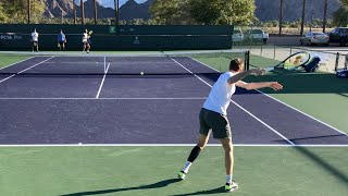Lloyd Harris & Alexander Bublik - Court Level Practice [IW 3.8.22] screenshot 3