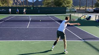 Lloyd Harris & Alexander Bublik - Court Level Practice [IW 3.8.22]