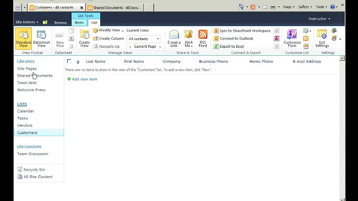 SharePoint 2010: How To Create A Basic List