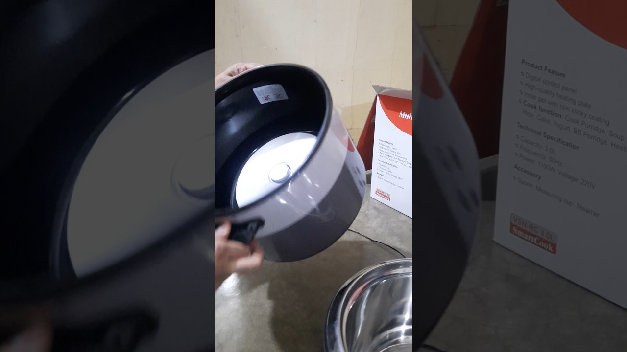 VISION 1100W MC-3.0 Liter Stainless Still Smart Rice Cooker with Thermal Safety Fuse - Double Pot