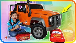Unboxing New Power Wheels Land Rover Defender with Lightning McQueen ToolBox Set - TigerBox HD