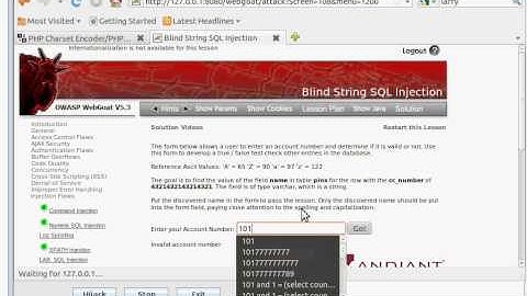 Blind String SQL Injection