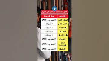 أفضل التخصصات الجامعية في الجزائر 