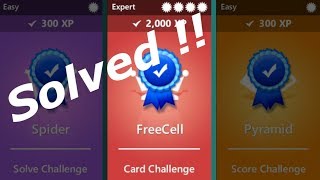 FreeCell Challenge Solved 14 April 2019 Expert Level