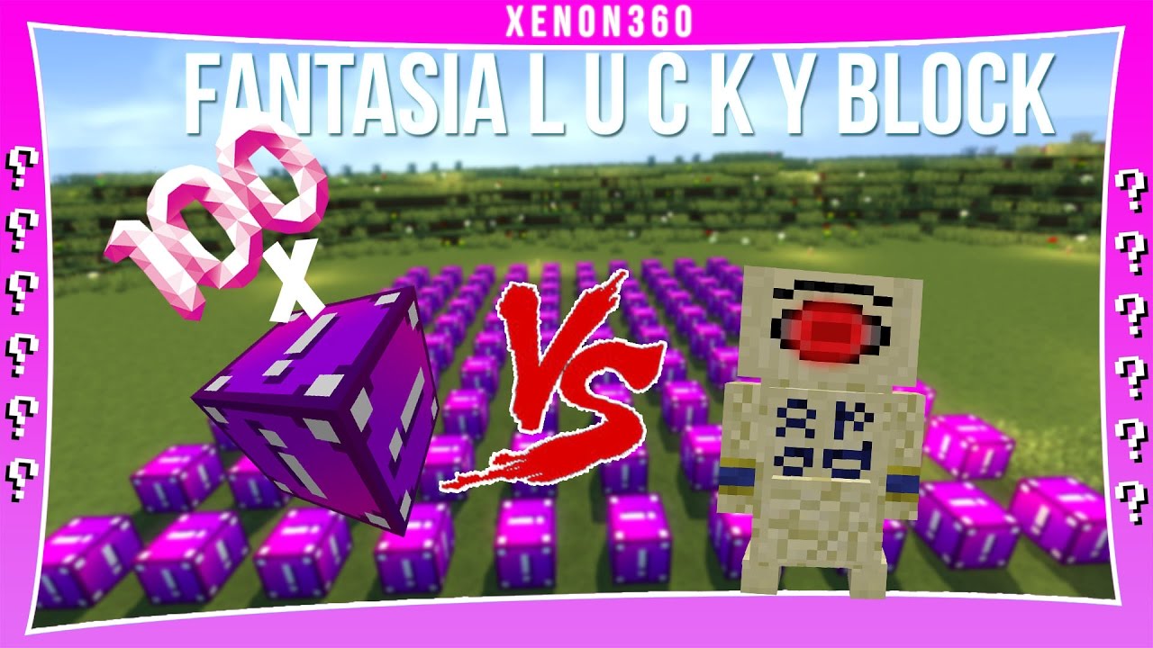 100 FANTASIA LUCKY BLOCKS ! Xenon360 VS Sand Beast | Minecraft Fr - YouTube