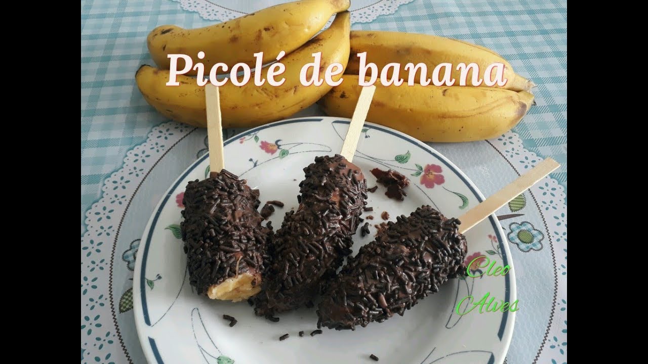 PICOLÉ DE BANANA COM COBERTURA DE CHOCOLATE , UMA DELÍCIA